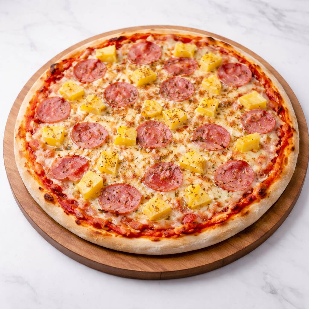 Pizza Hawaiana Mediana.