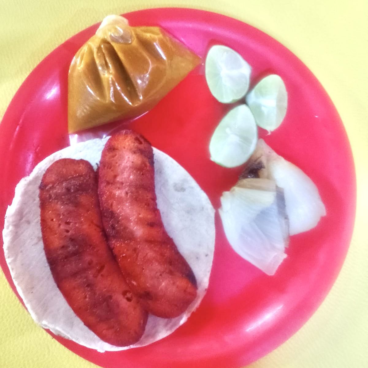 Salchicha asada sencilla