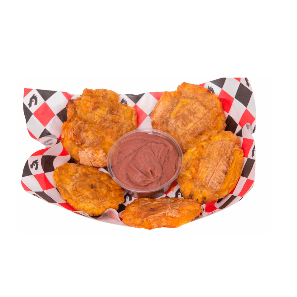 Patacones con Frijol
