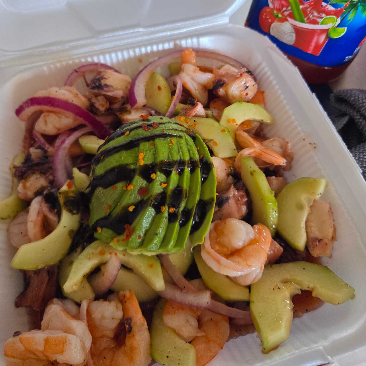 Botana de Camarón y Pulpo