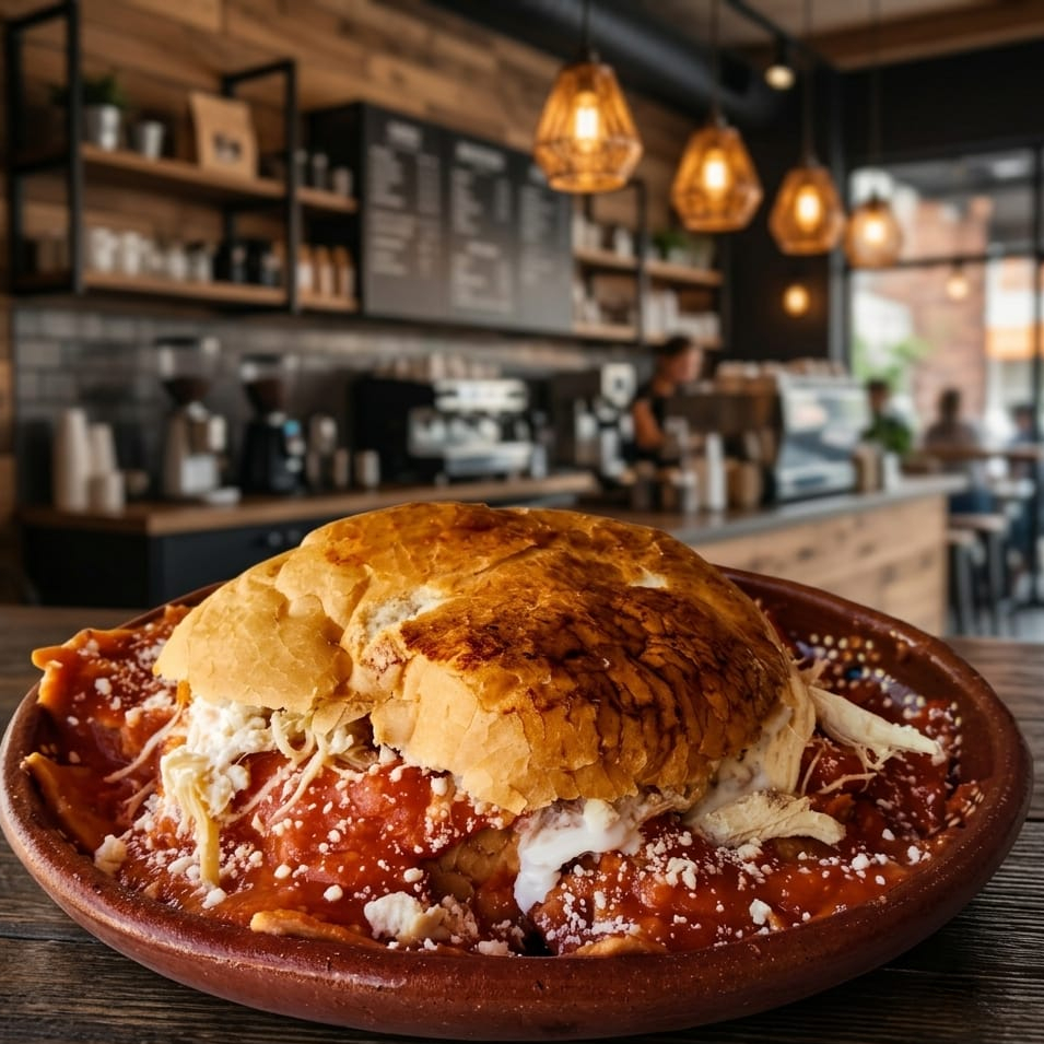 Torta de Chilaquiles con Pollo