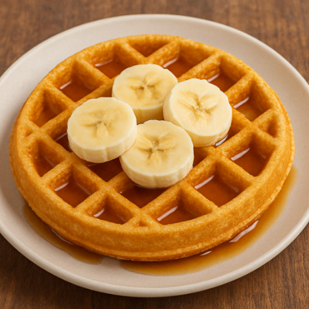 Waffle con Plátano