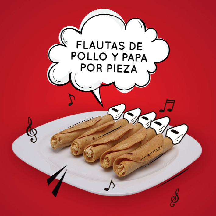 Flautas por pieza