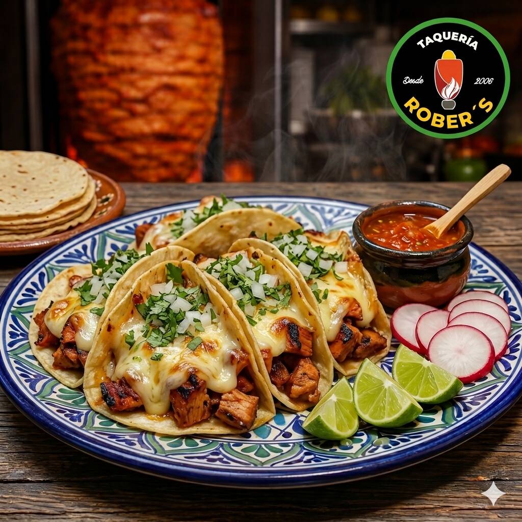 Pastor con Queso 5 Tacos