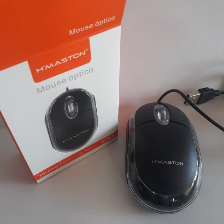Mouse Mini Com Fio USB 1.200dpi Óptico Para Computador Notebook