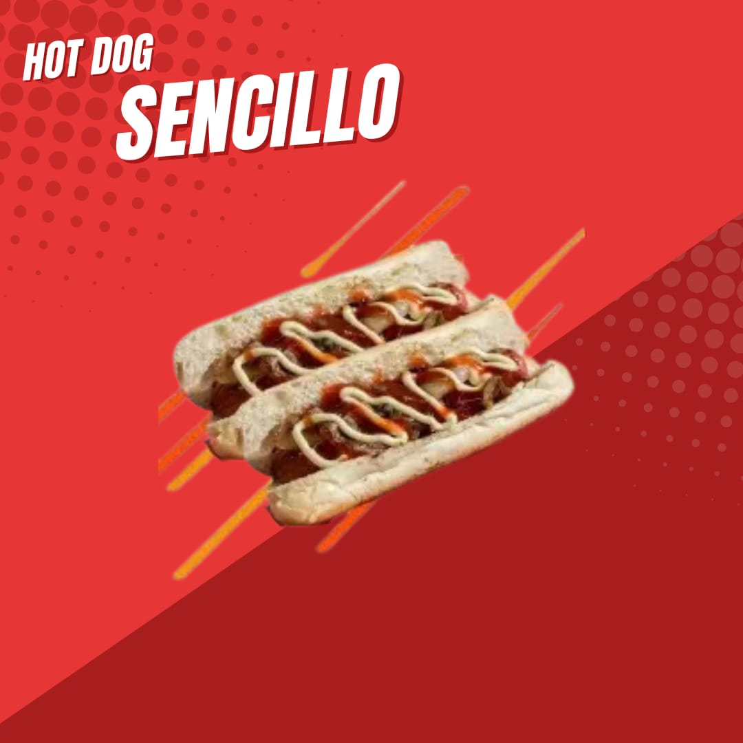 2 hot dog sencillos + papa