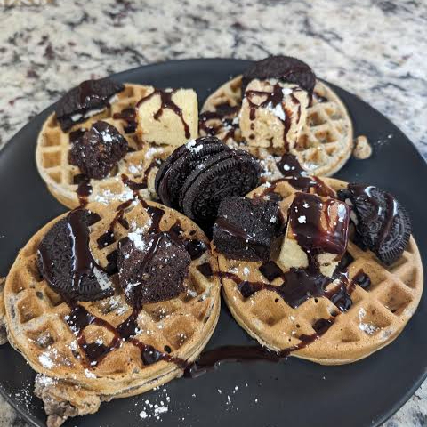 Waffle Con Galleta Oreo