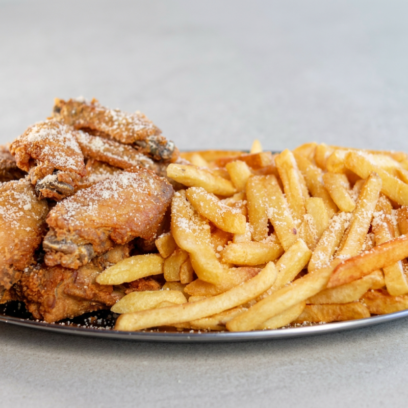 Porção Grande De Asinha Com Fritas