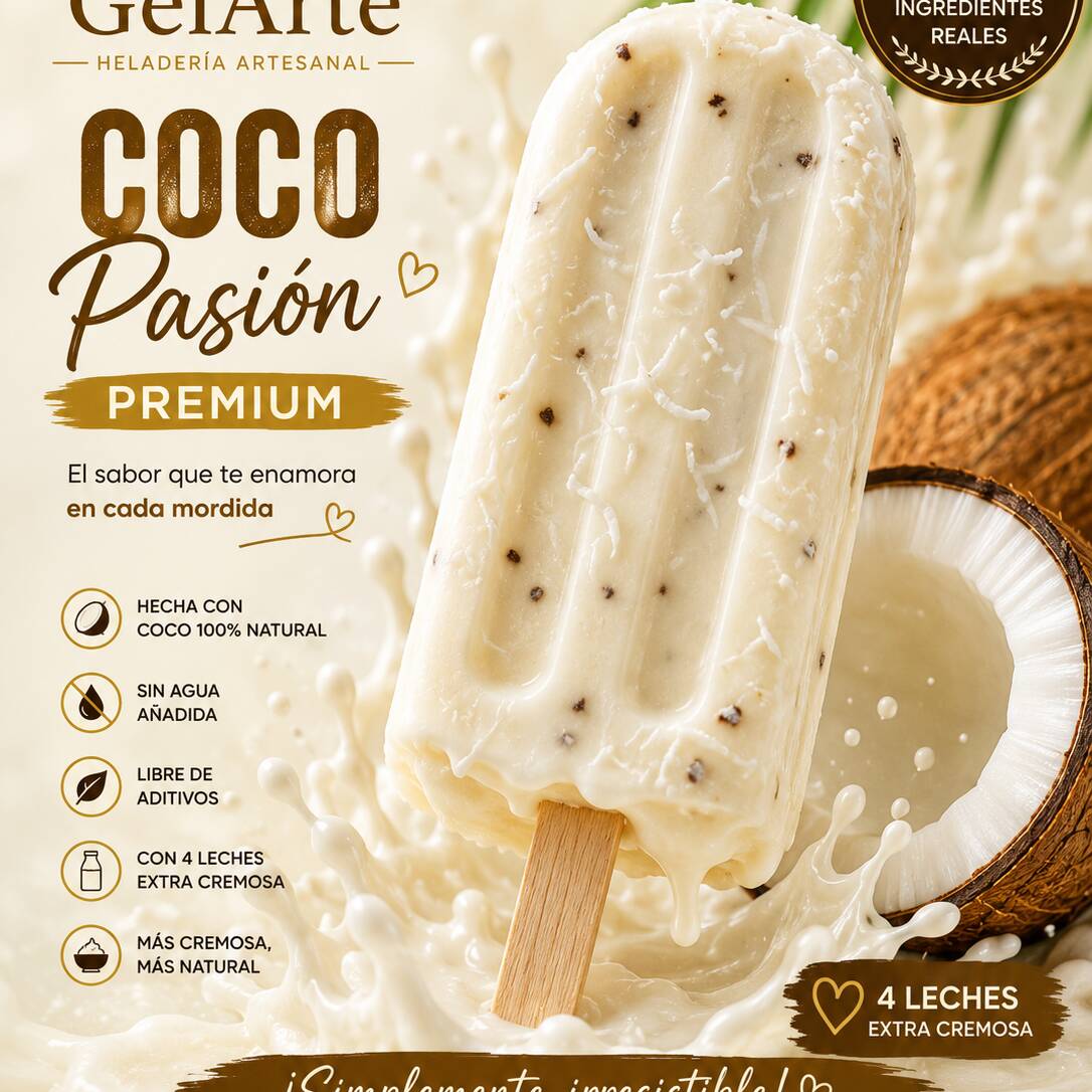 Paleta de Coco Pasión Premium