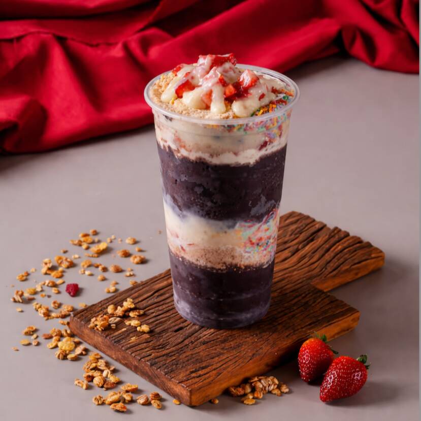 Açaí cremoso, bem gelado e super bem servido em copo de 500ml. Acompanhe com 5 complementos grátis à sua escolha. Perfeito para quem quer mais açaí e mais sabor!