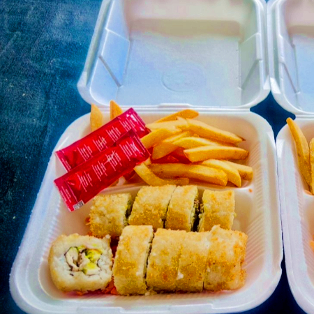 Rollo mas papas fritas