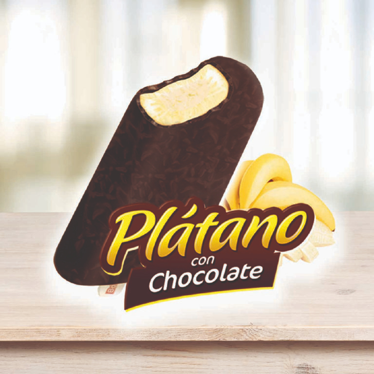 Paleta de Platano con Chocolate