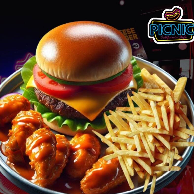 Burger California y Boneless Mango Habanero