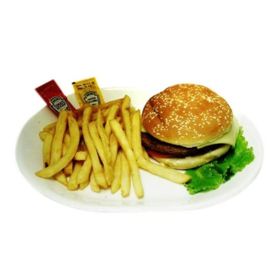 Hamburguesa Hawaiana con Papas