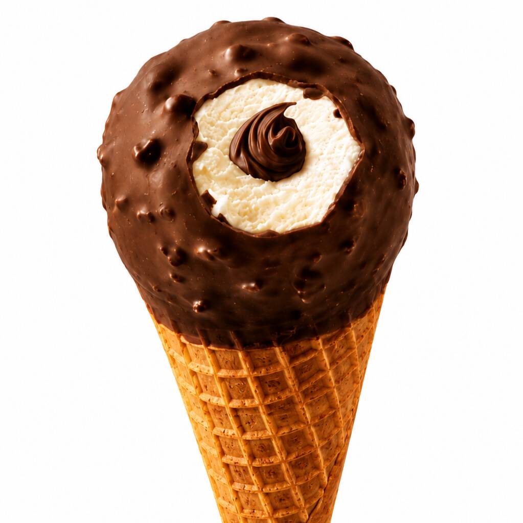 Cono de Nieve Chocolate fudge blanco