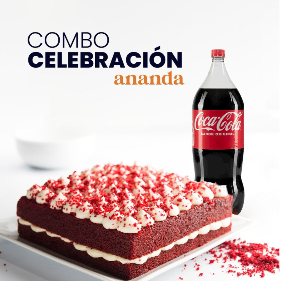 Combo Celebración Red Velvet + Coca Cola