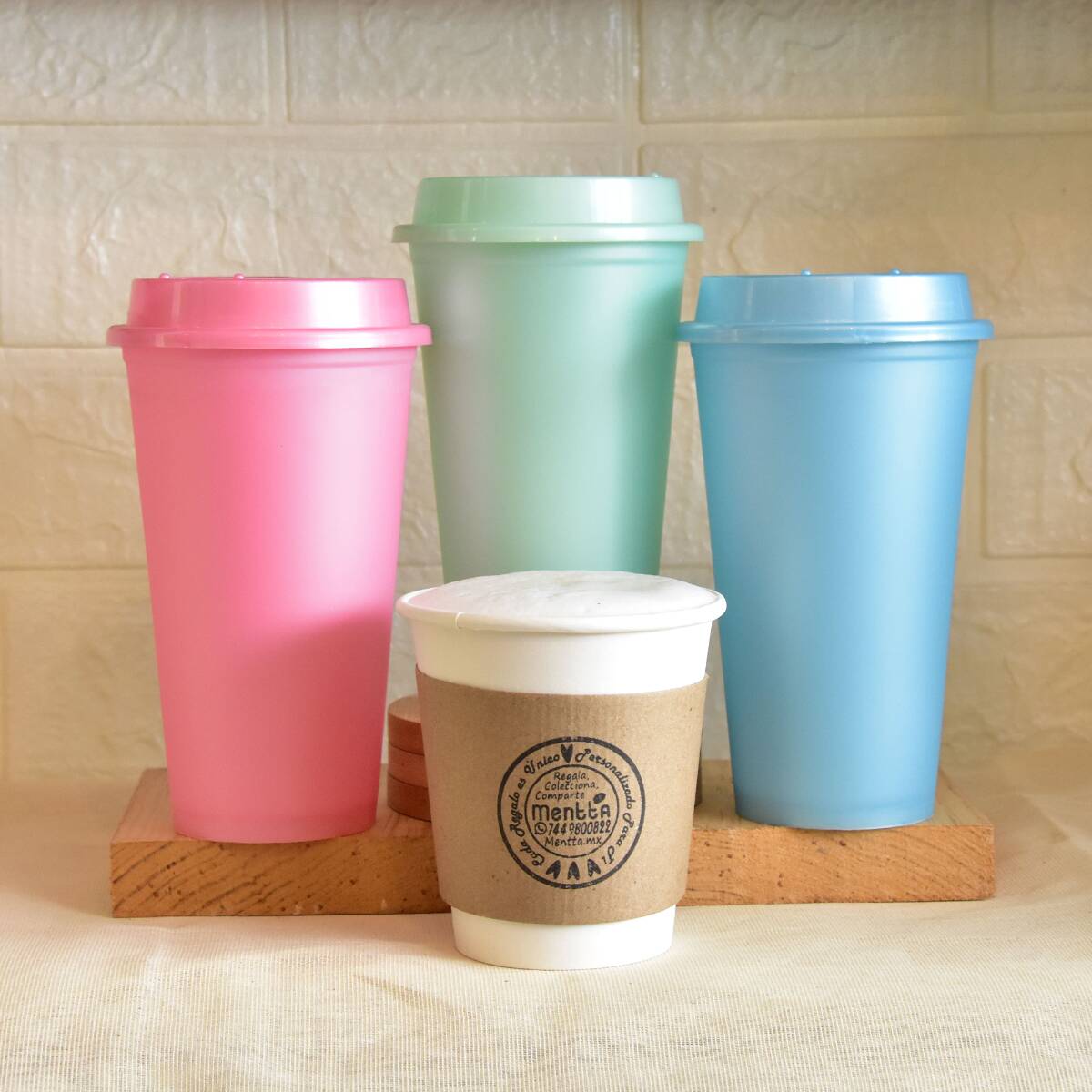 Combo Latte + Termo con Tapa, 14oz.