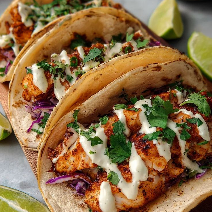 Taco de pescado al mojo de ajo 3 tacos