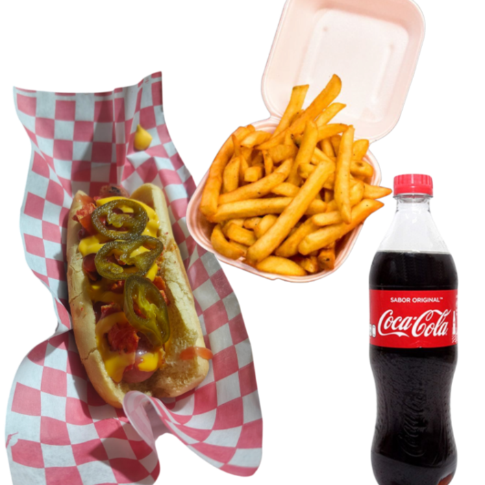 Supremo + Papas Fritas + REFRESCO DE SABOR 400ml