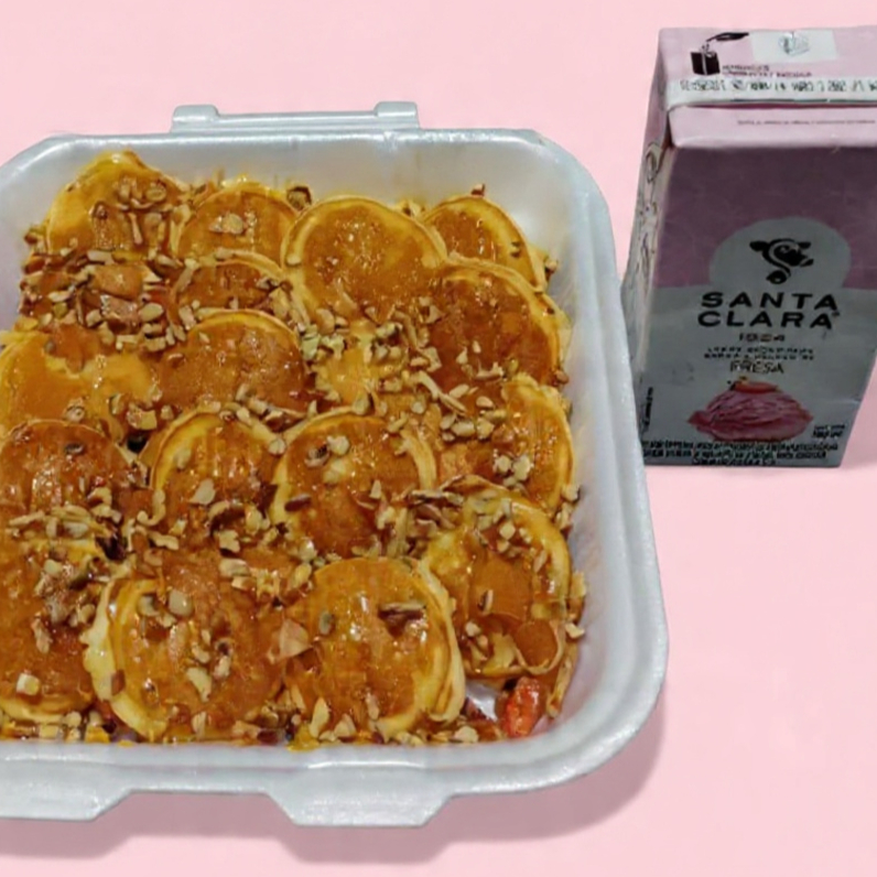 Combo 20 mini hot cakes+ 1 lechita