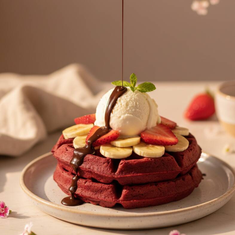 Waffle de Red Velvet