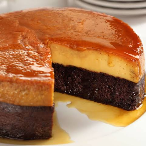 rebanada chocoflan
