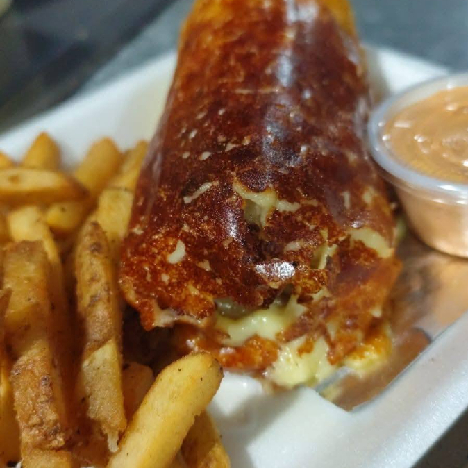 Burrita costra de queso