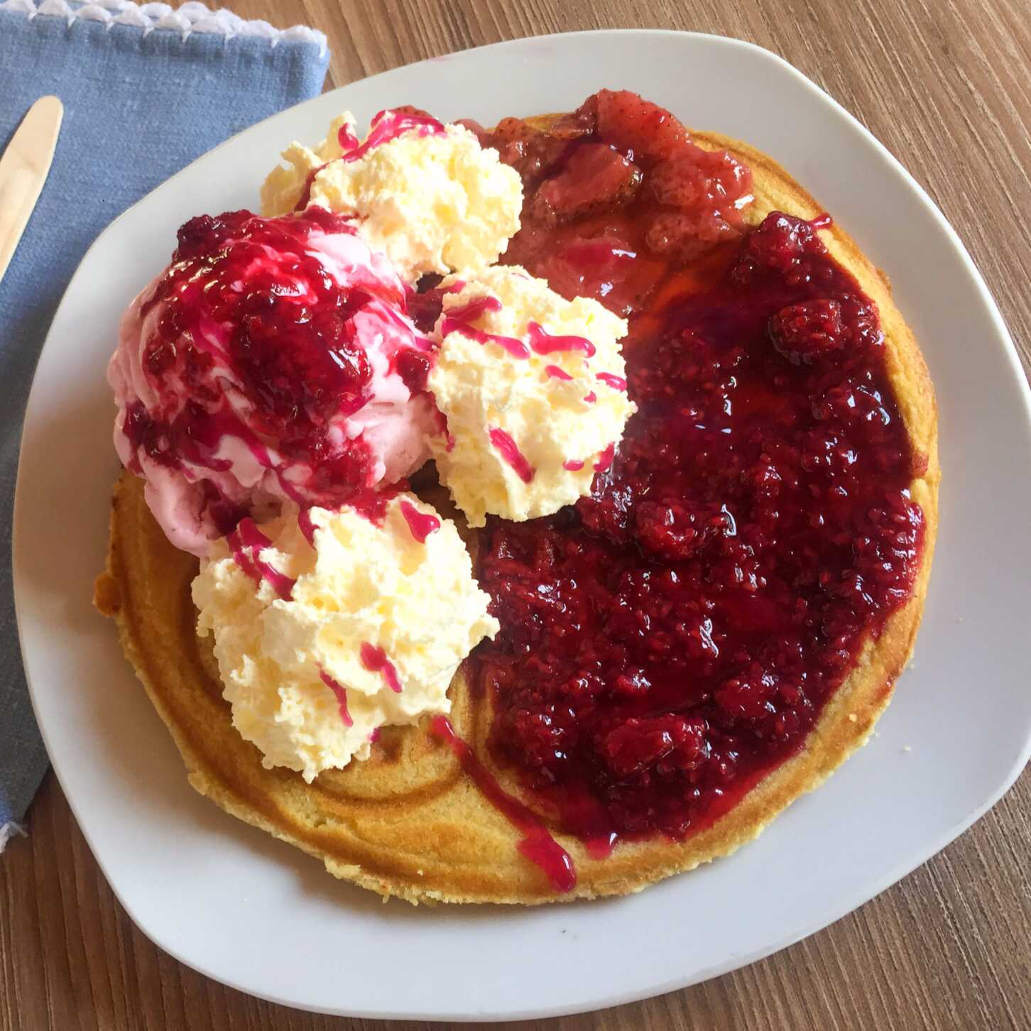 Waffle de Frutos Rojos