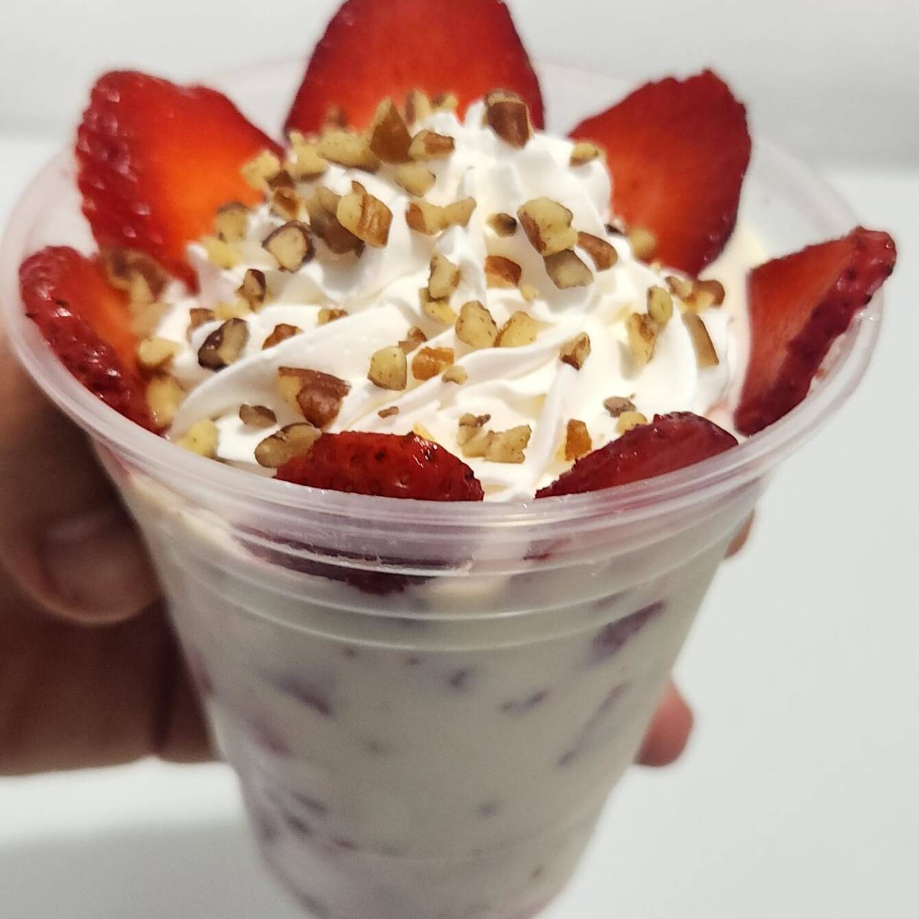 Fresas con crema Vaso