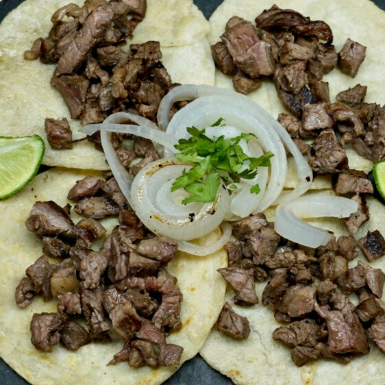 ORDEN DE TACOS DE ARRACHERA DE RES (3 PZ)