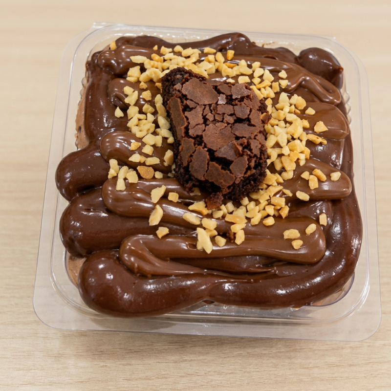 Escondidinho de Brownie com recheio tipo Ferrero Rocher