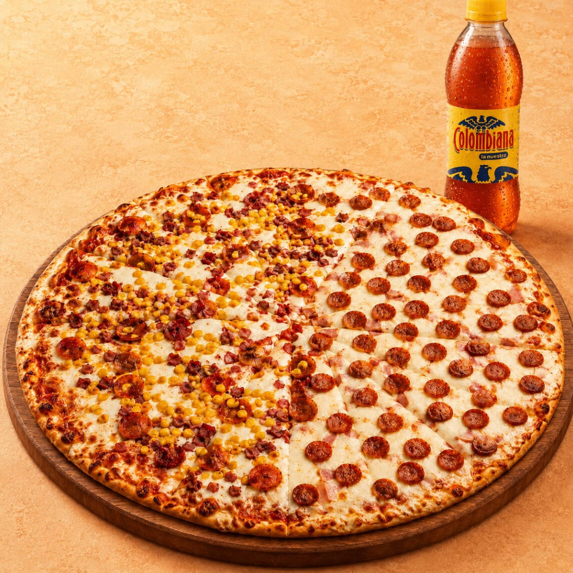 Combo Mega Familiar: Pizza Familiar + Gaseosa 1 L⭐