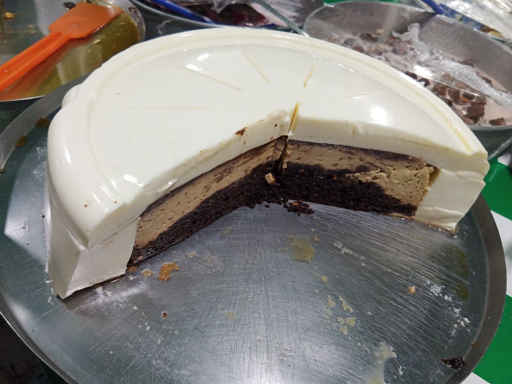 Gelatina de queso relleno de flan napolitano