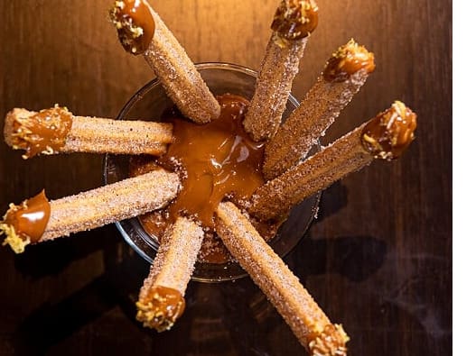 Argentine dulce de leche churros