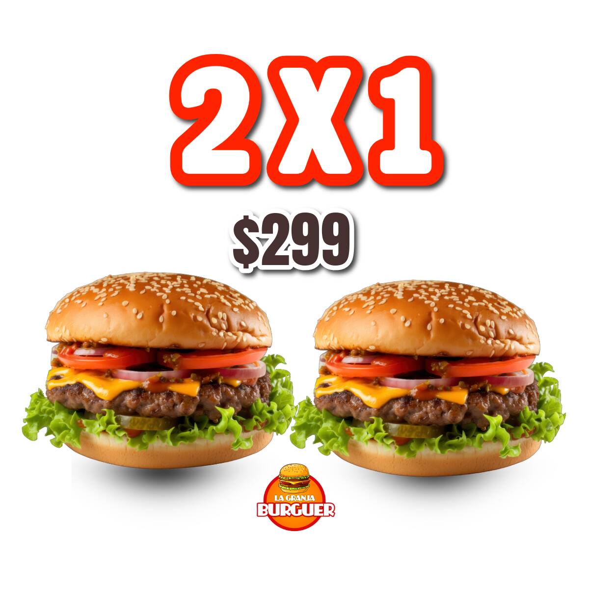 2 X 1 Combo Burger Cheese