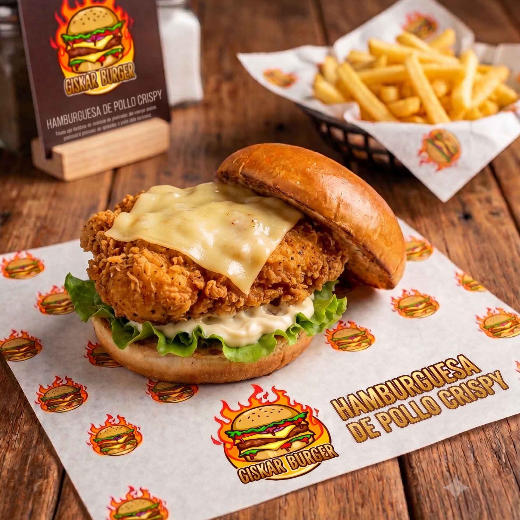 Hamburguesa de Pollo Frito Nashville