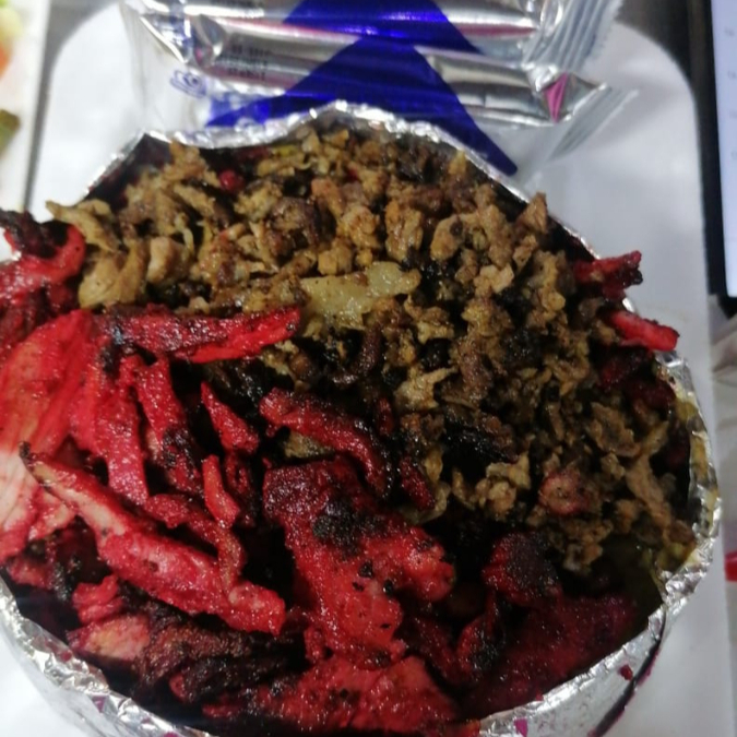 Papa Asada Mixta de Bistec y Trompo