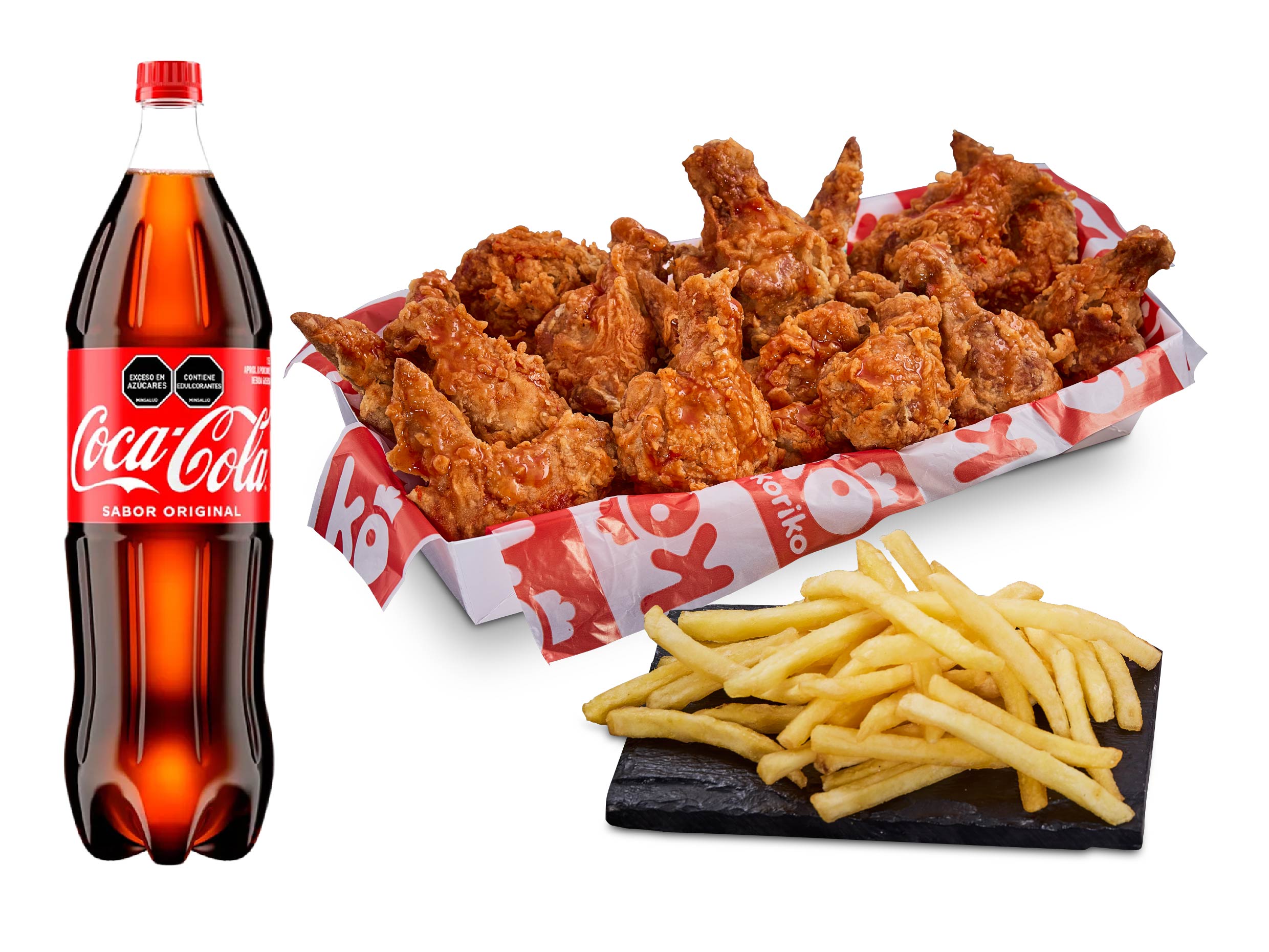 20 p.alitas + 2fr + gasfam