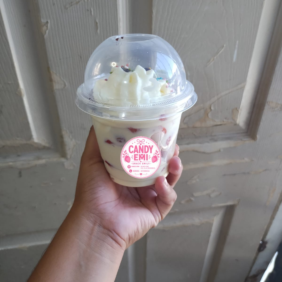 Mini fresas con crema 10oz