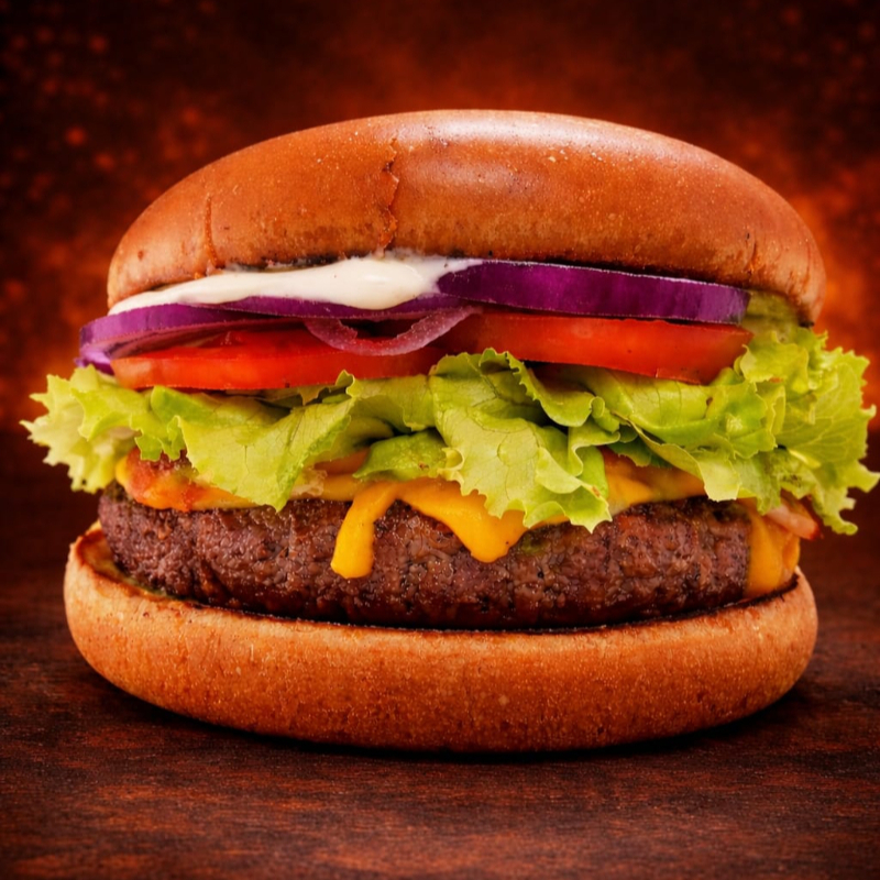 Pão brioche macio e dourado, hambúrguer Angus suculento de 200g grelhado no ponto perfeito e coberto com o queijo da sua escolha: American Cheese cremoso, Blue Cheese intenso ou American Cheddar marcante. Finalizado com alface fresca, tomate selecionado, cebola roxa e nosso molho grill especial, que traz equilíbrio e realça cada sabor. Um clássico fresco, leve e extremamente saboroso.