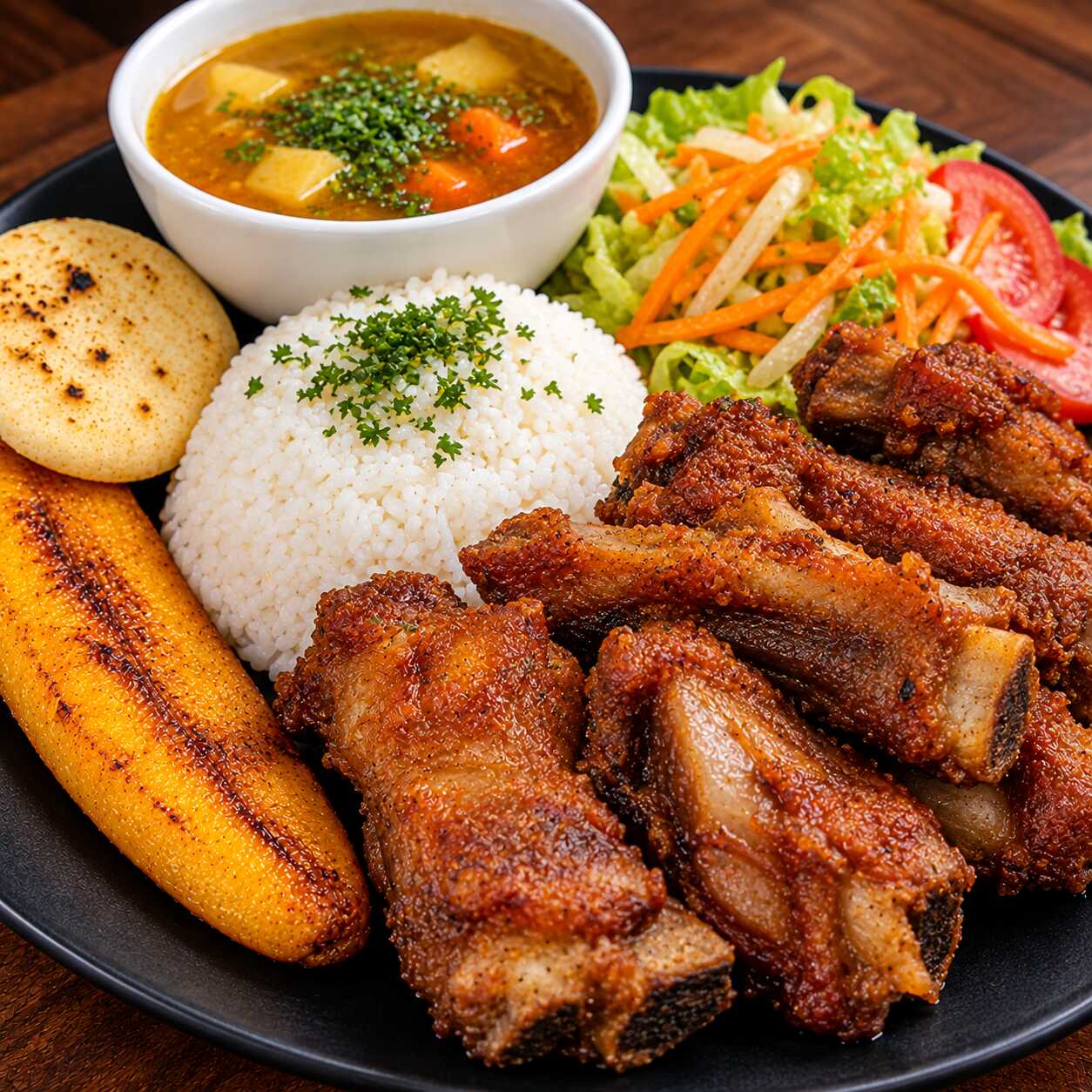 Almuerzo - Costilla de Cerdo al Barril
