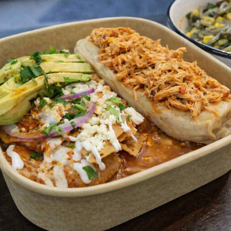 Tamal con Chilaquiles
