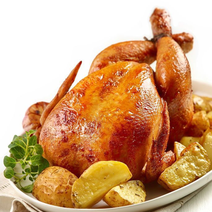 meio frango assado para 2 pessoas com batata e farofa