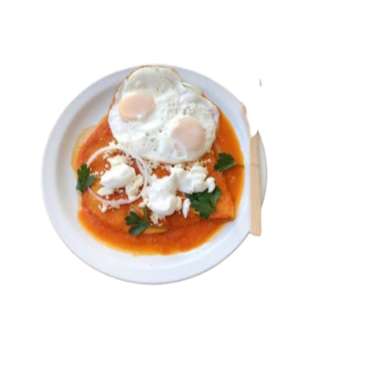 Enchiladas Rojas Con Huevo