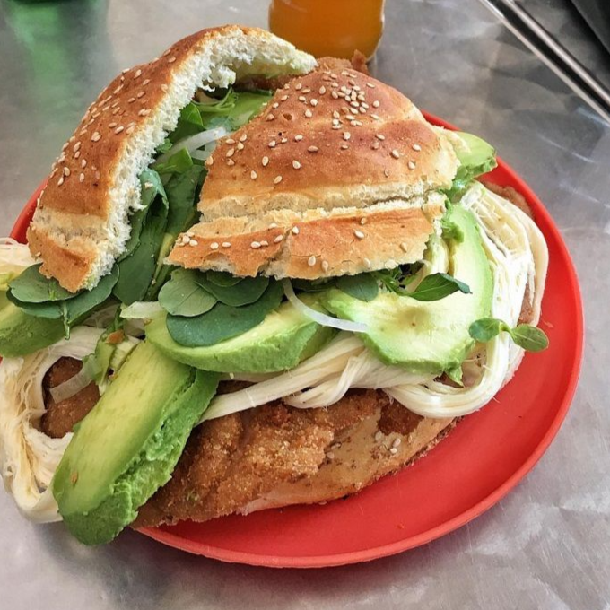 Cemita de Milanesa de Pollo