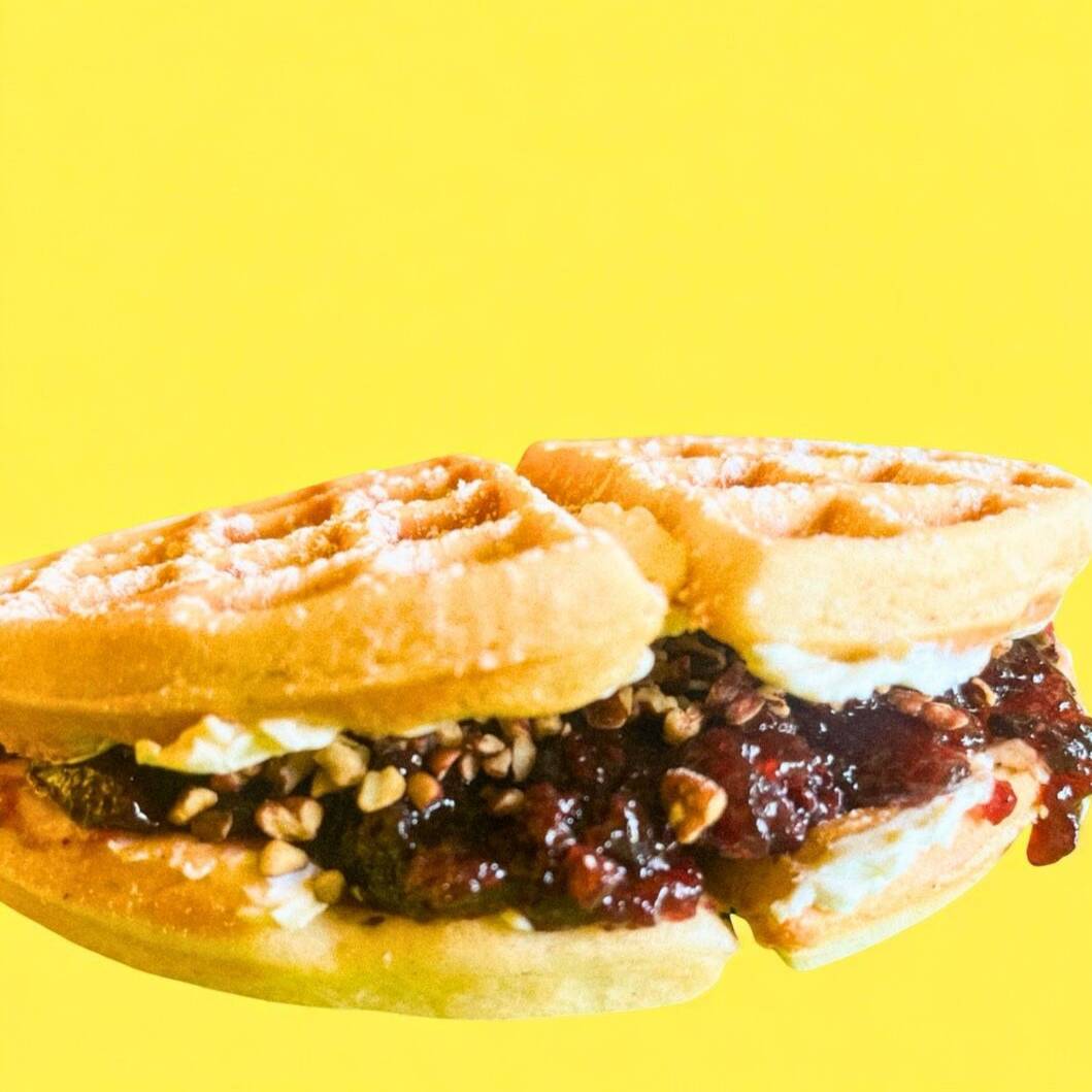 Waffle Dulce Tipo Sándwich Filadelfia