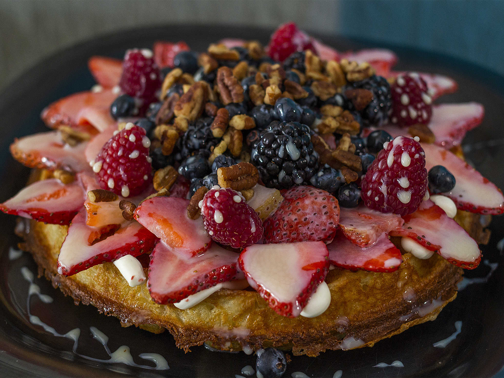 Waffle de Frutos Rojos-