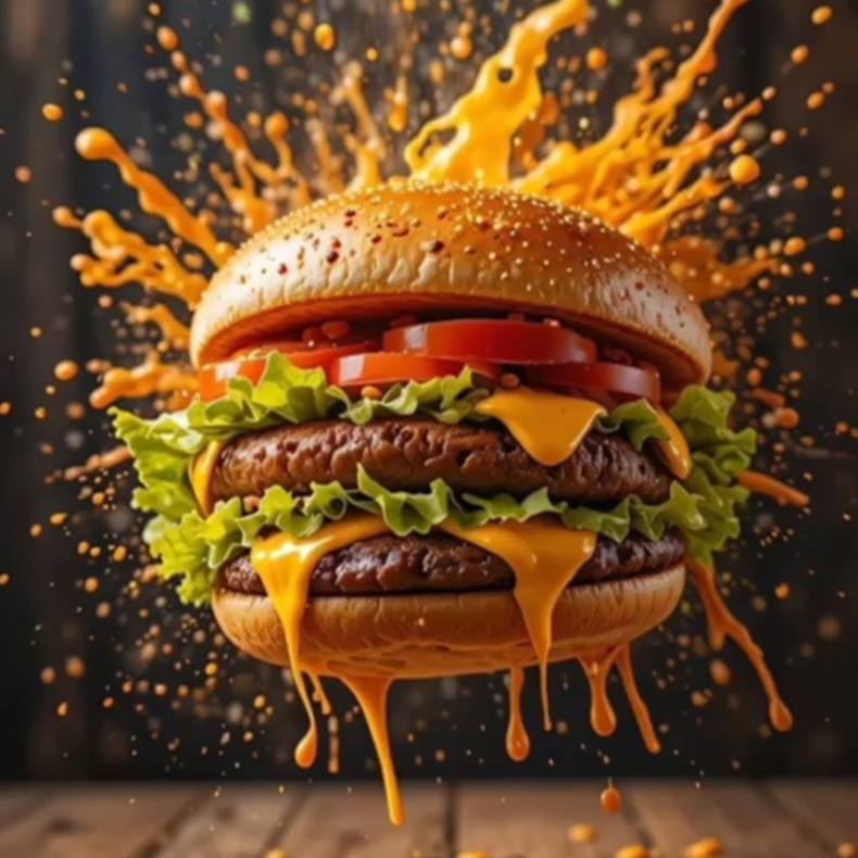 PÃO - 2 CARNES - QUEIJO - PRESUNTO - 2 OVOS - BACON - CALABRESA - CHEDDAR CREMOSO - TOMATE - ALFACE - KETCHUP - MAIONESE TEMPERADA - BATATA PALHA