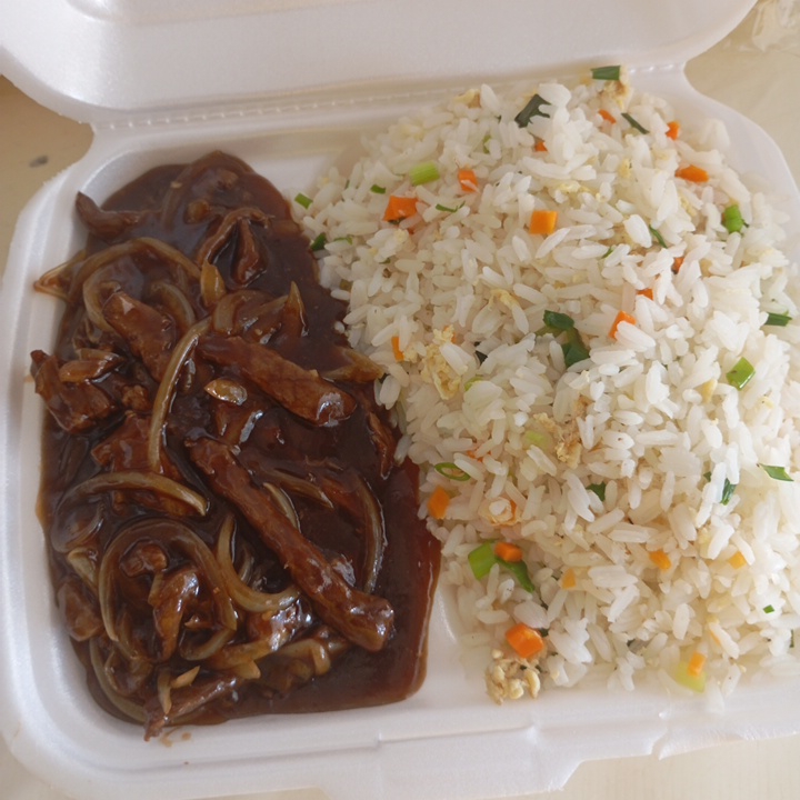 Arroz, Carne Desfida e Cebola