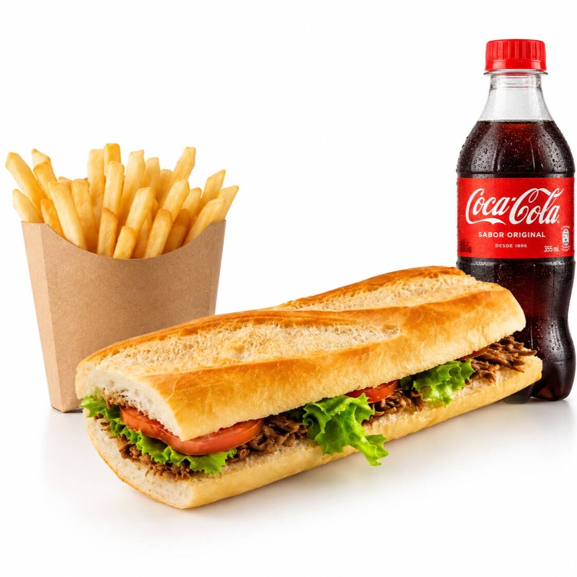 Sándwich + Papas + Bebida